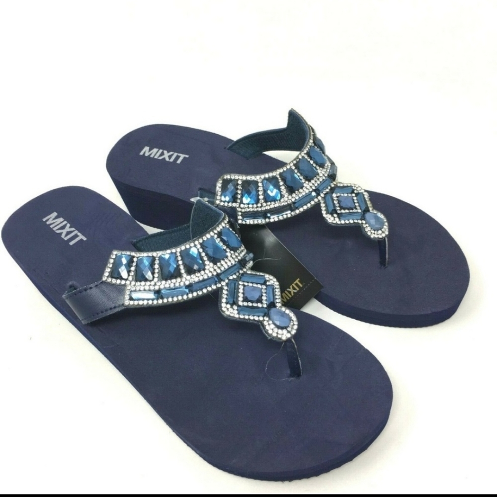 Mixit flip flops rhinestone embellished